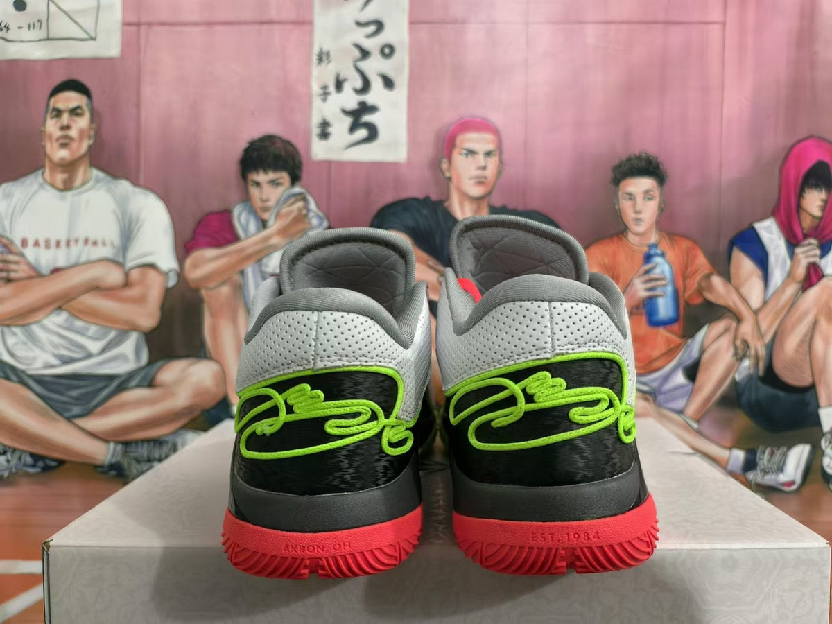 Nike Zoom Freak 1 Basketball Shoes in Grey Black Green - product image from the listing.