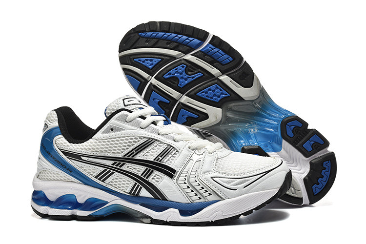 ASICS GEL Running Sneakers in White and Blue - product image from the listing.