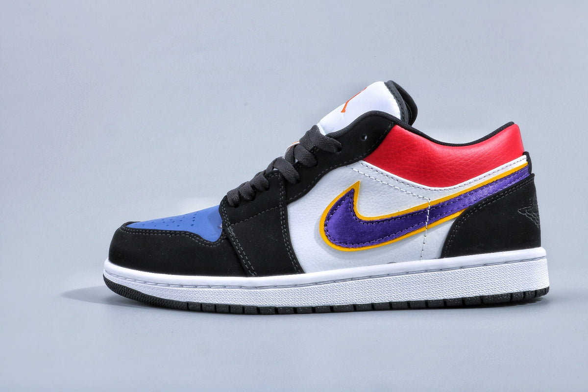 Jordan 1 Low Lakers Sneakers in Purple - product image from the listing.