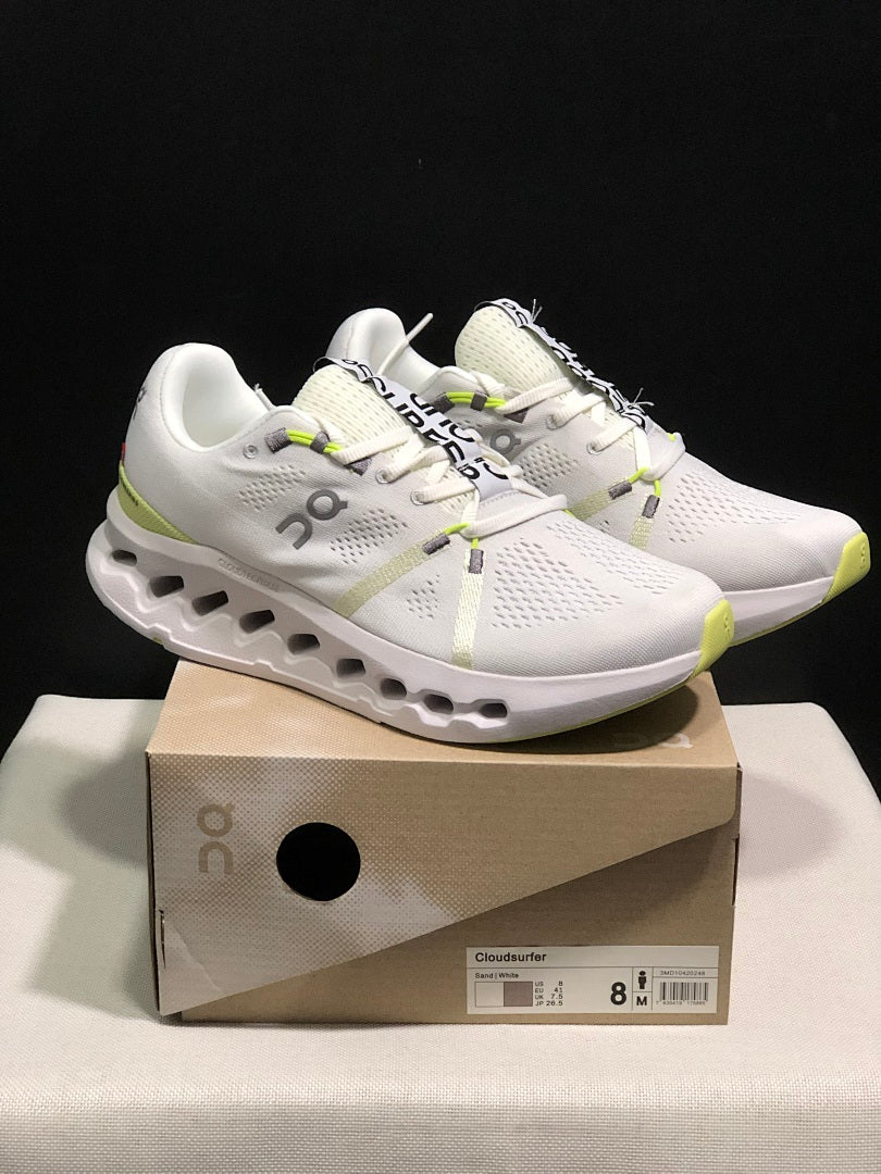 On Cloudsurfer Sneakers in Sand White - product image from the listing.