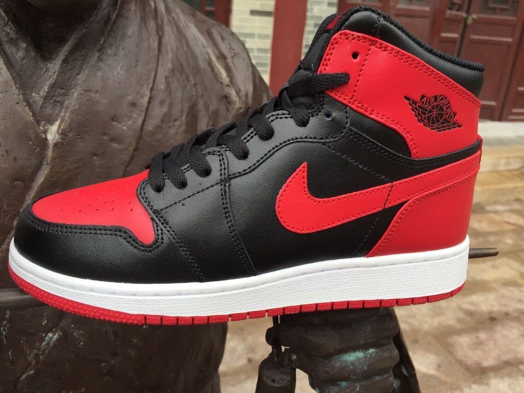 Air Jordan 1 High Sneakers in Black Red White - product image from the listing.