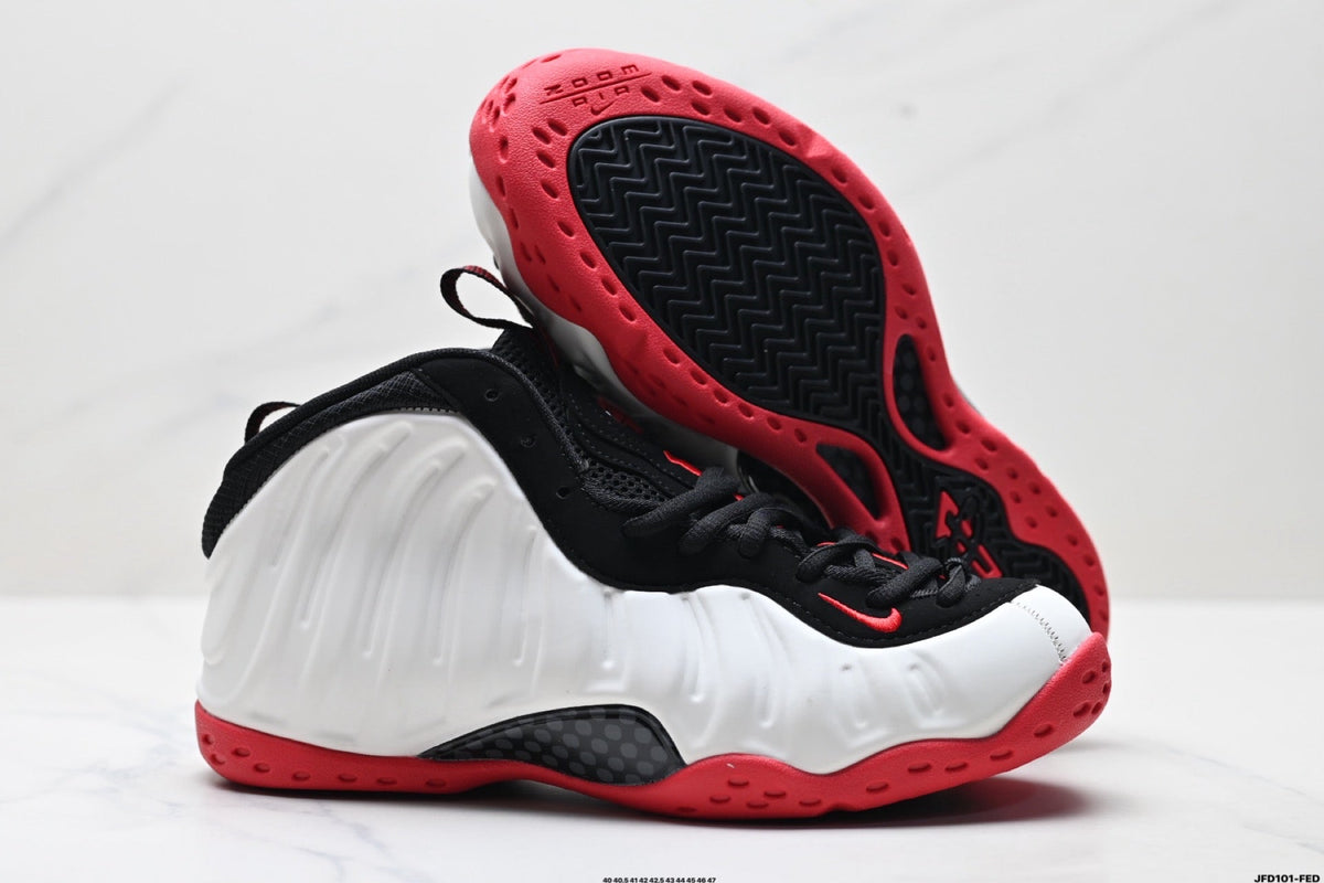Nike Air Foamposite One Penny Hardaway Sneakers in White Black Red - product image from the listing.