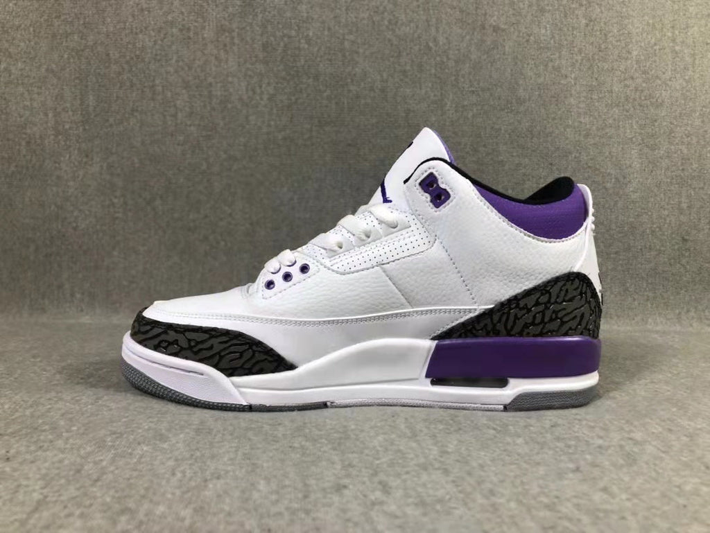 Air Jordan 3 SE Denim White Purple Sneakers - product image from the listing.