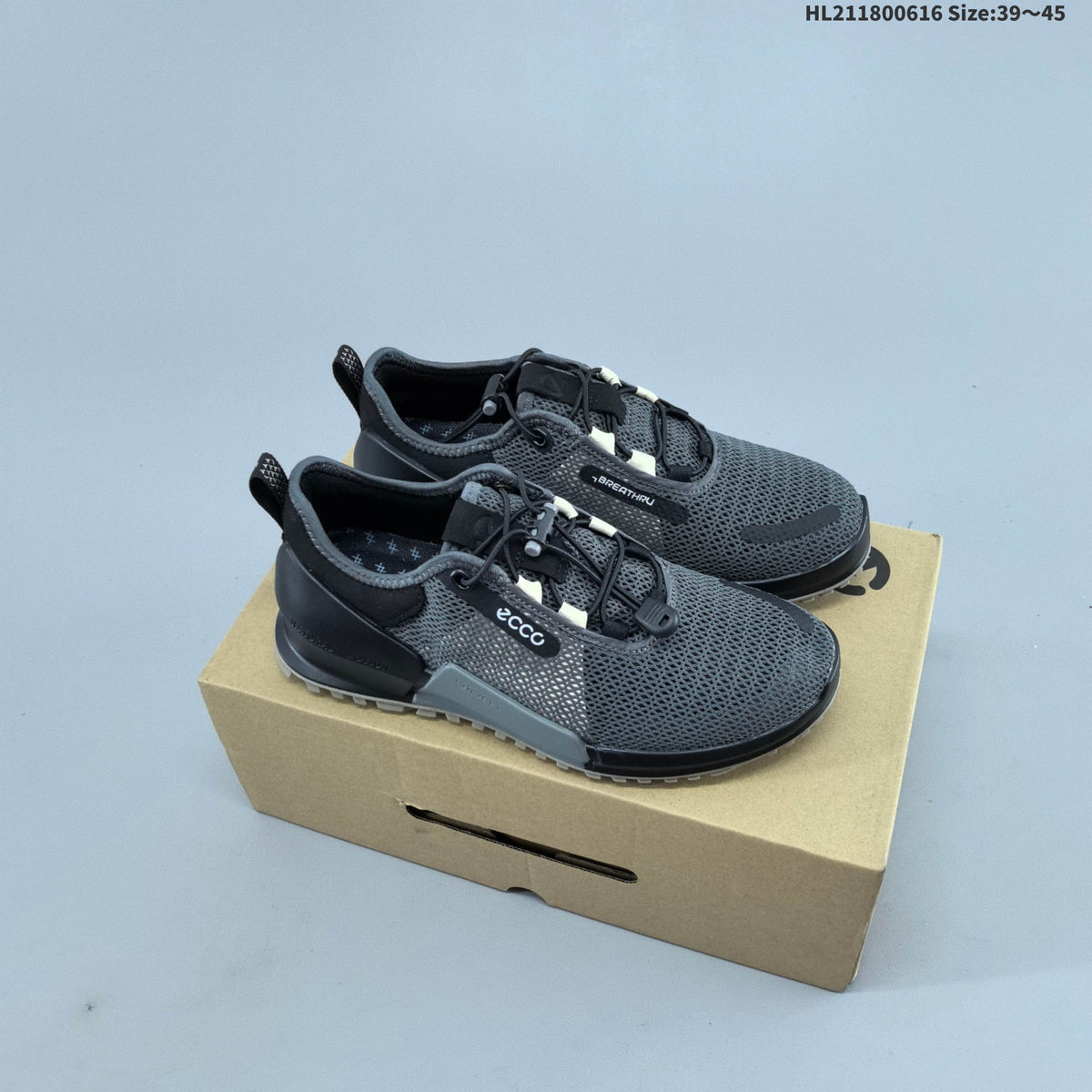 Men's ECCO Biom 2.0 Gray Low-Top Sneakers - product image from the listing.