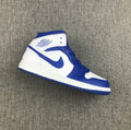 Hyper Royal Sneakers, White and Blue, - Jordan 1 Mid 554724-114 - product image from the listing.