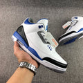 Fragment x Air Jordan 3 Sneakers in White Blue CT8532-040 - product image from the listing.