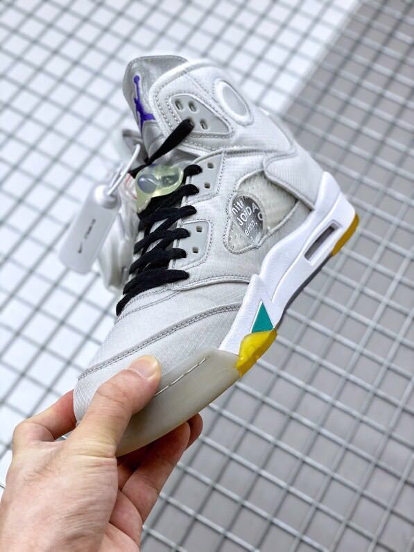 Air Jordan 5 x Off-White Sneakers in Grey CT8480-105 - product image from the listing.