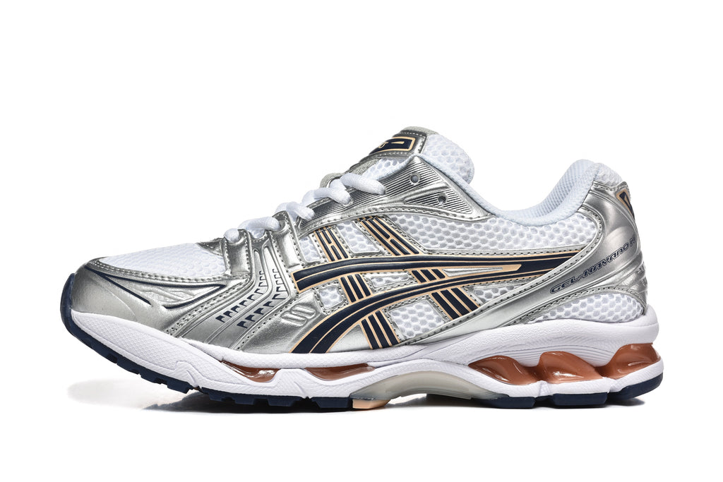 ASICS Gel-Kayano 14 Sneakers in White Silver - product image from the listing.