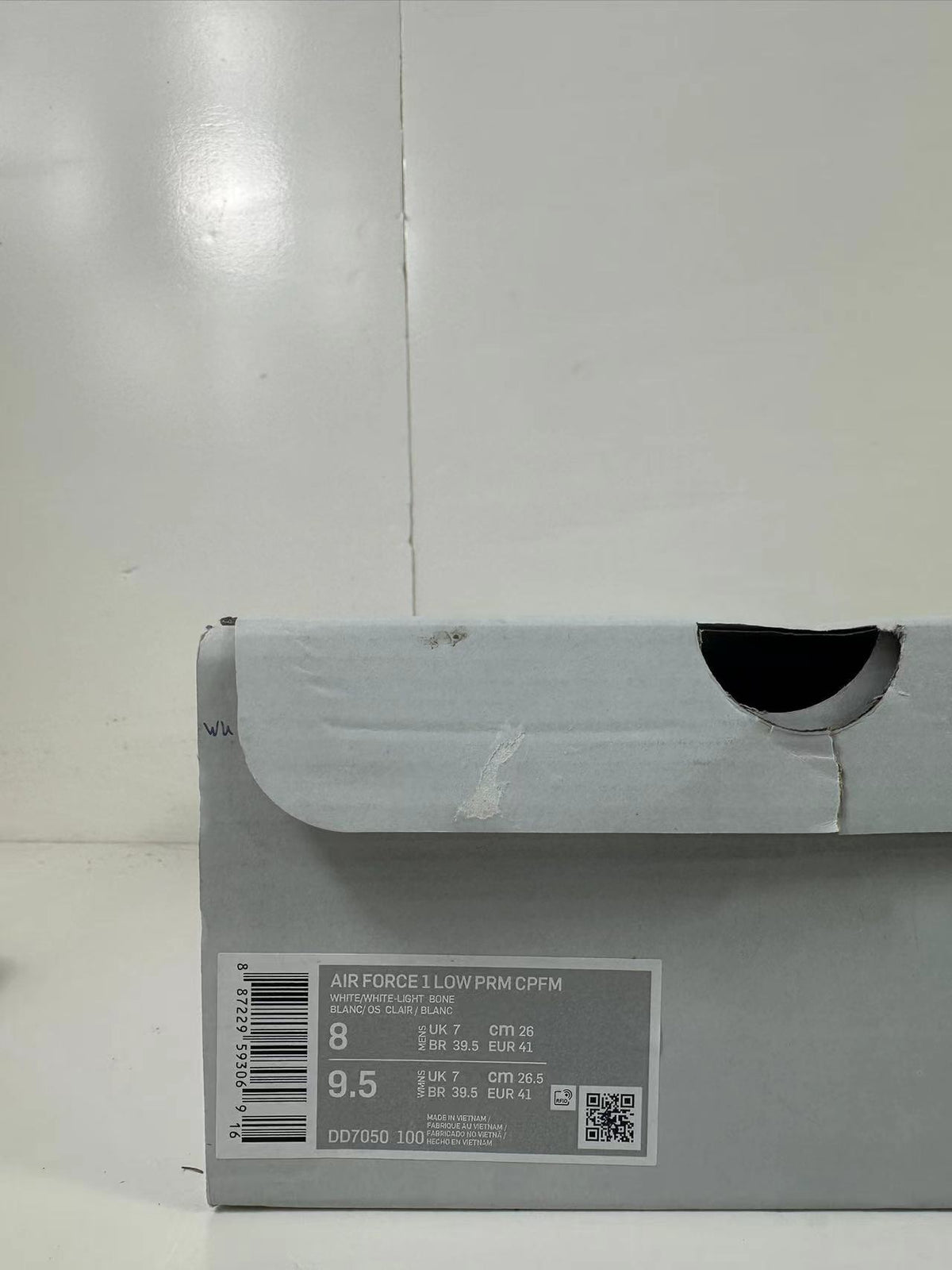 Nike Air Force 1 Low CPFM Sneakers in White DD7050-100 - product image from the listing.