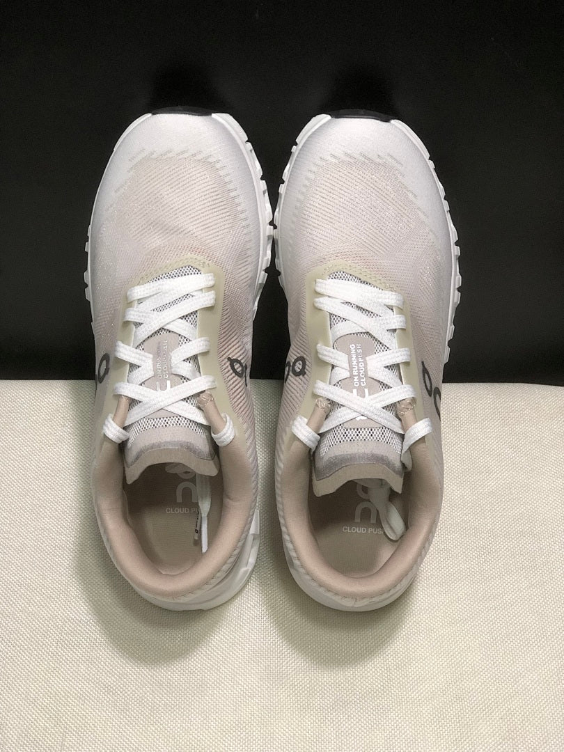 White and Beige On Cloud 6 Push Sneakers - product image from the listing.