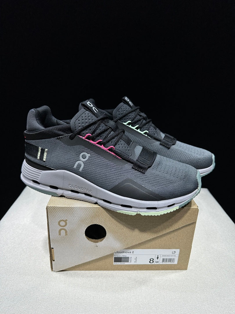 Gray and Black On Cloudnova 2 Sneakers - product image from the listing.