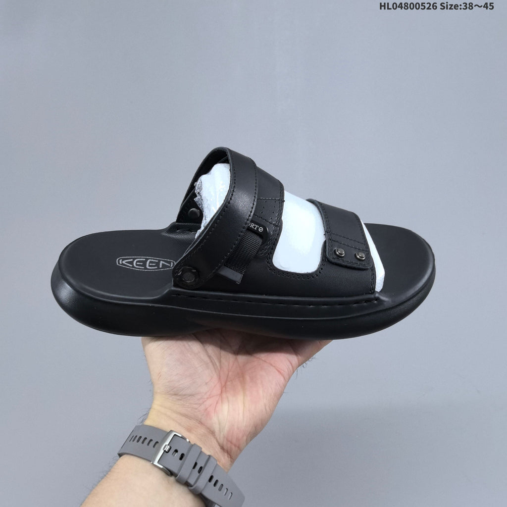KEEN UNEEK Slide Sandals in Black or in Brown - product image from the listing.
