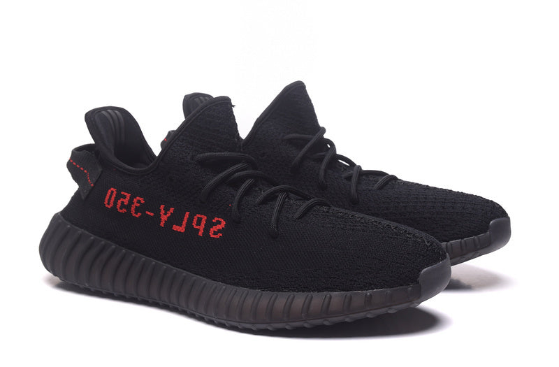 Yeezy 350 V2 Low-Top Sneakers in Black Knit - product image from the listing.