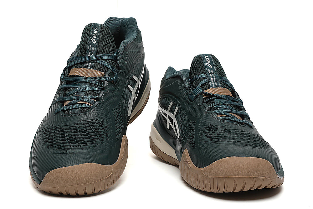 Dark Green ASICS Gel-Resolution Tennis Shoes - product image from the listing.
