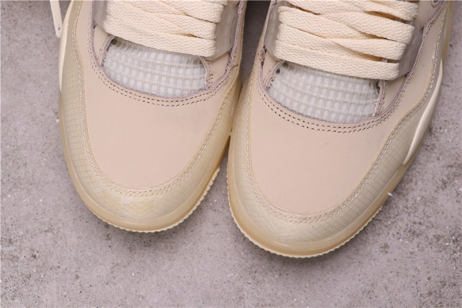 Air Jordan 4 Off-White Sail Sneakers CV9388-100 - product image from the listing.