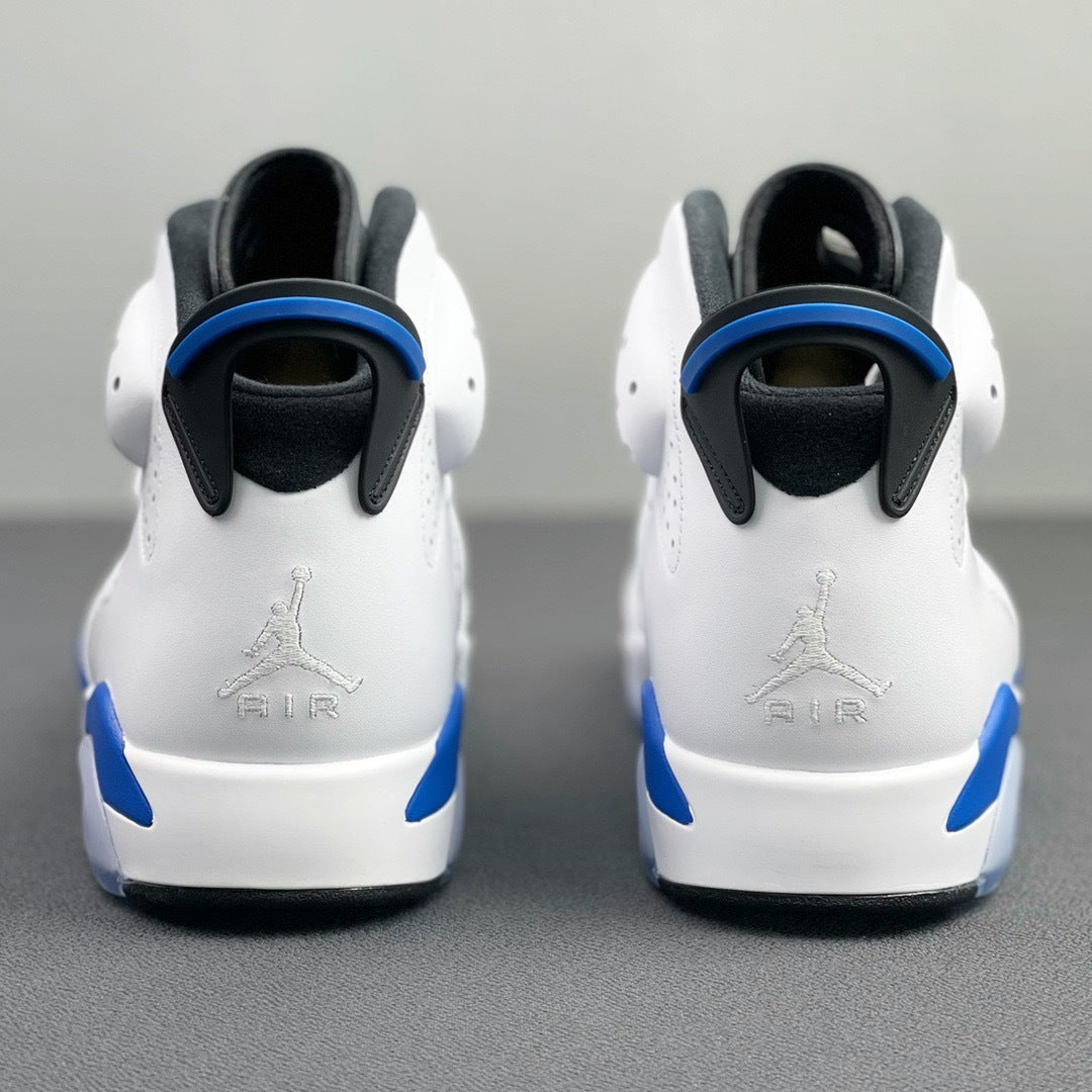 Air Jordan 6 Retro Sport Blue High-Top Sneakers - product image from the listing.