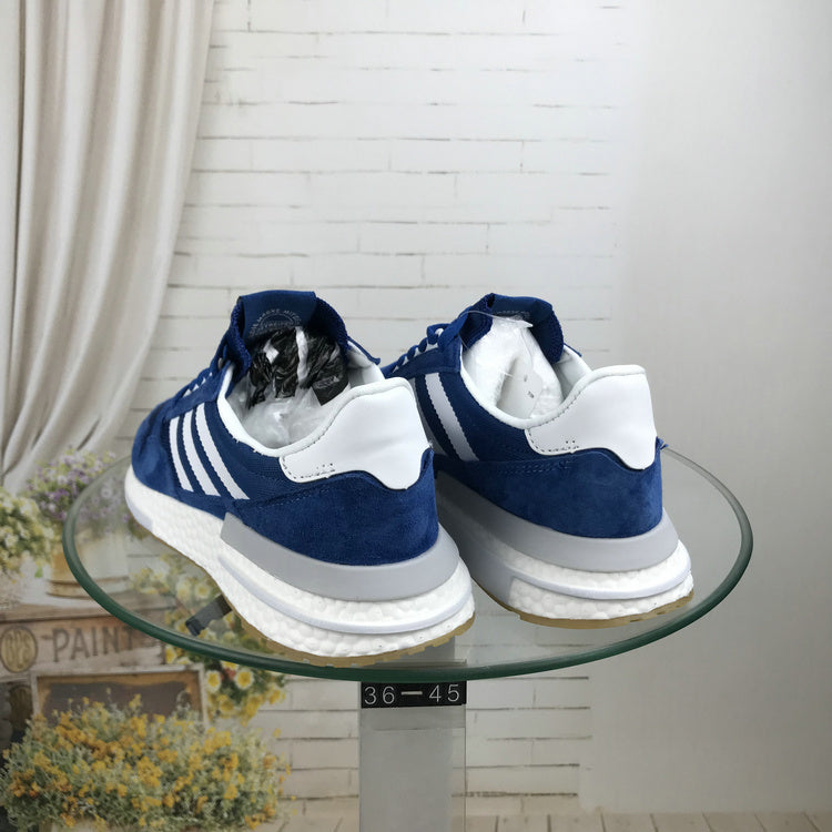 adidas ZX 500 RM Blue Boost Trainers - product image from the listing.