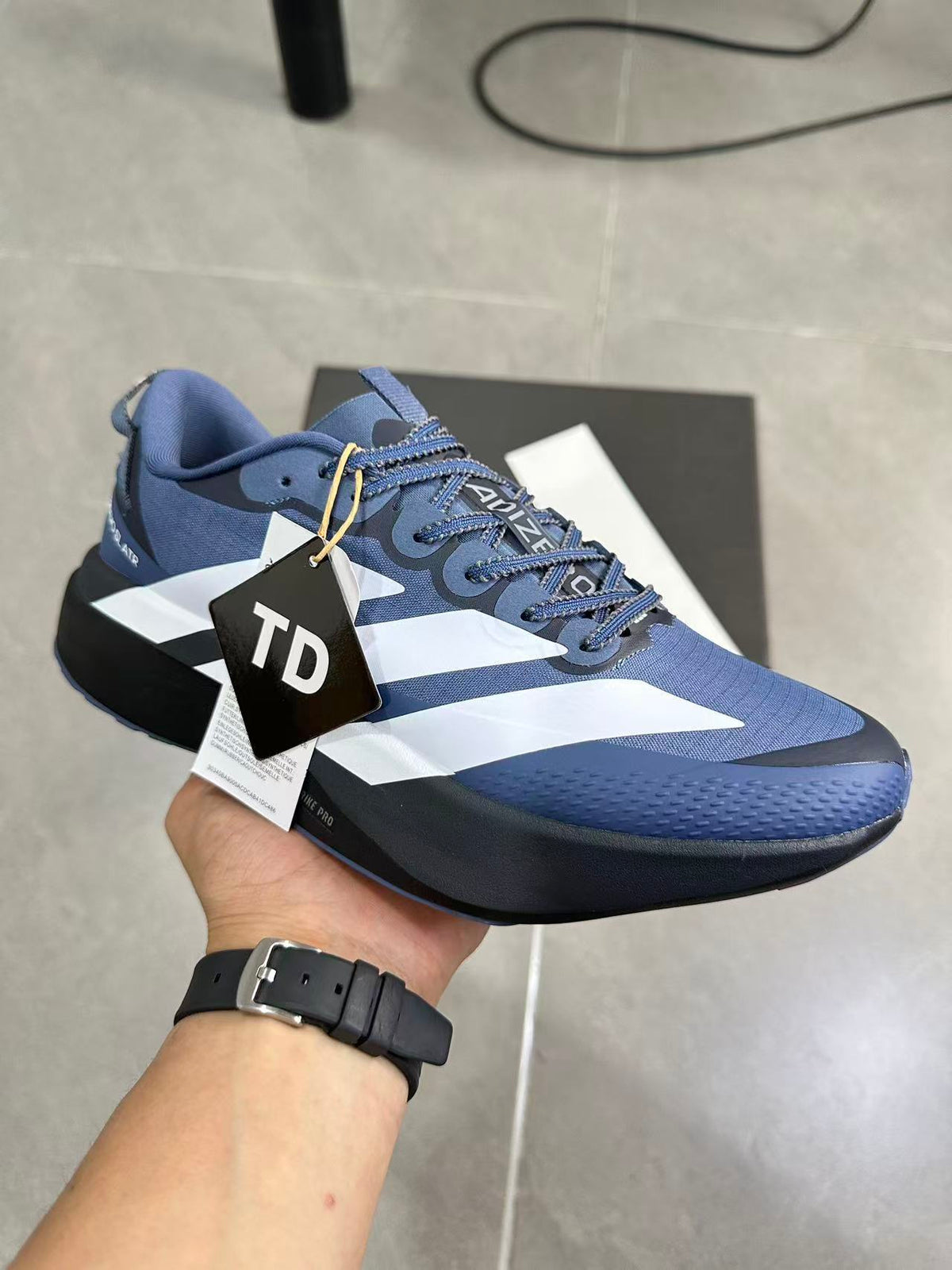 Adidas Adizero SL ATR Trail Running Shoes in Blue - product image from the listing.