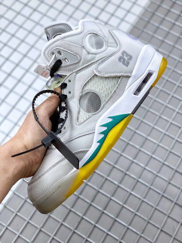 Air Jordan 5 x Off-White Sneakers in Grey CT8480-105 - product image from the listing.