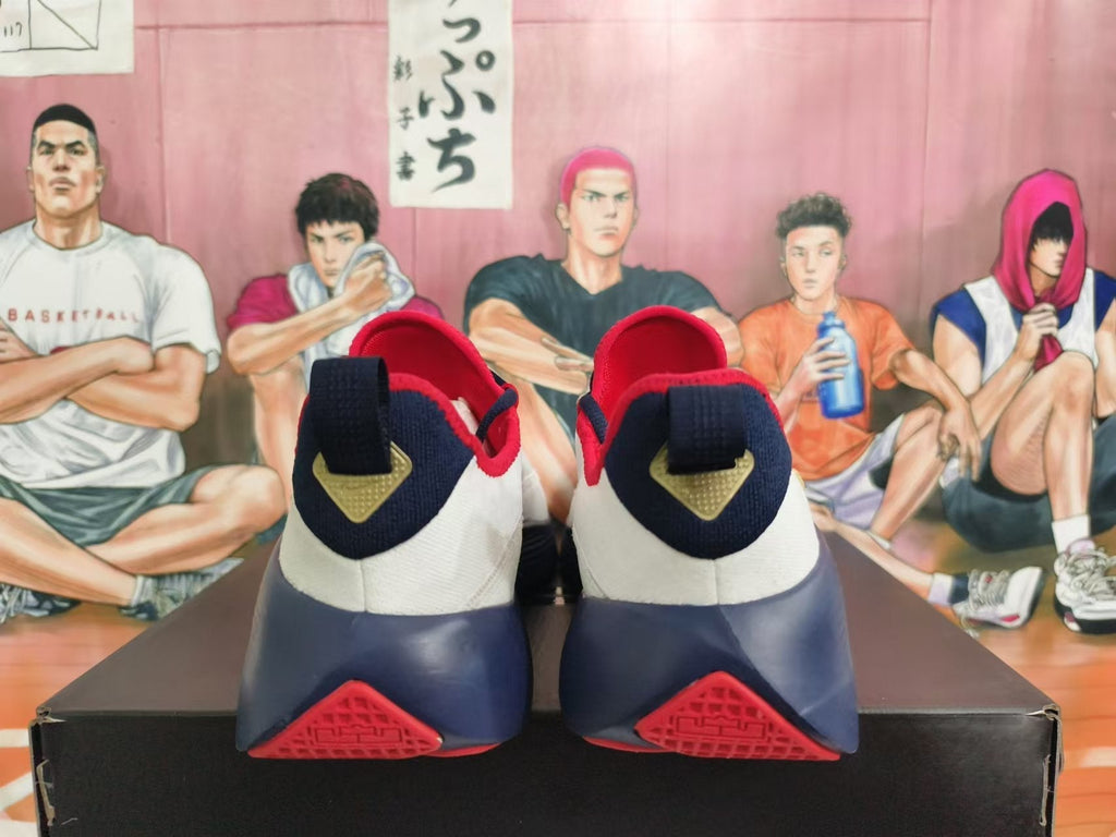 Nike Basketball Shoes, USA Team Colorway, in White Navy Red - product image from the listing.