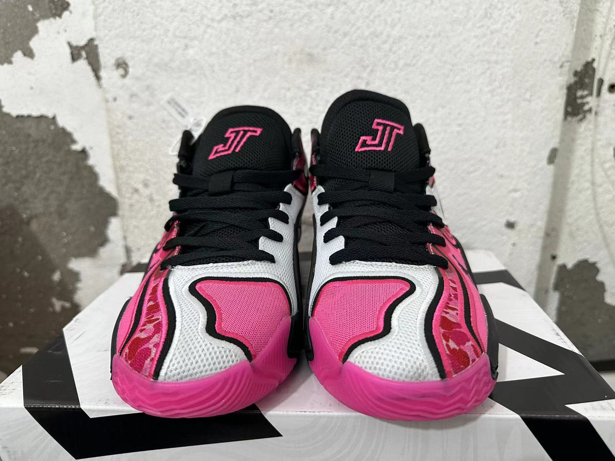 Jordan Basketball Sneakers in Black White Pink - product image from the listing.