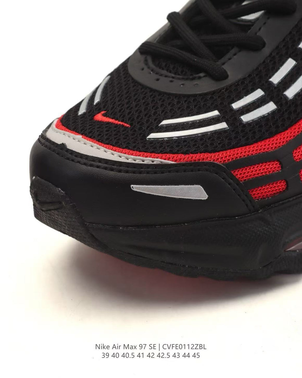 Nike Air Max 97 SE Sneakers in Black Red CVFE0112ZBL - product image from the listing.