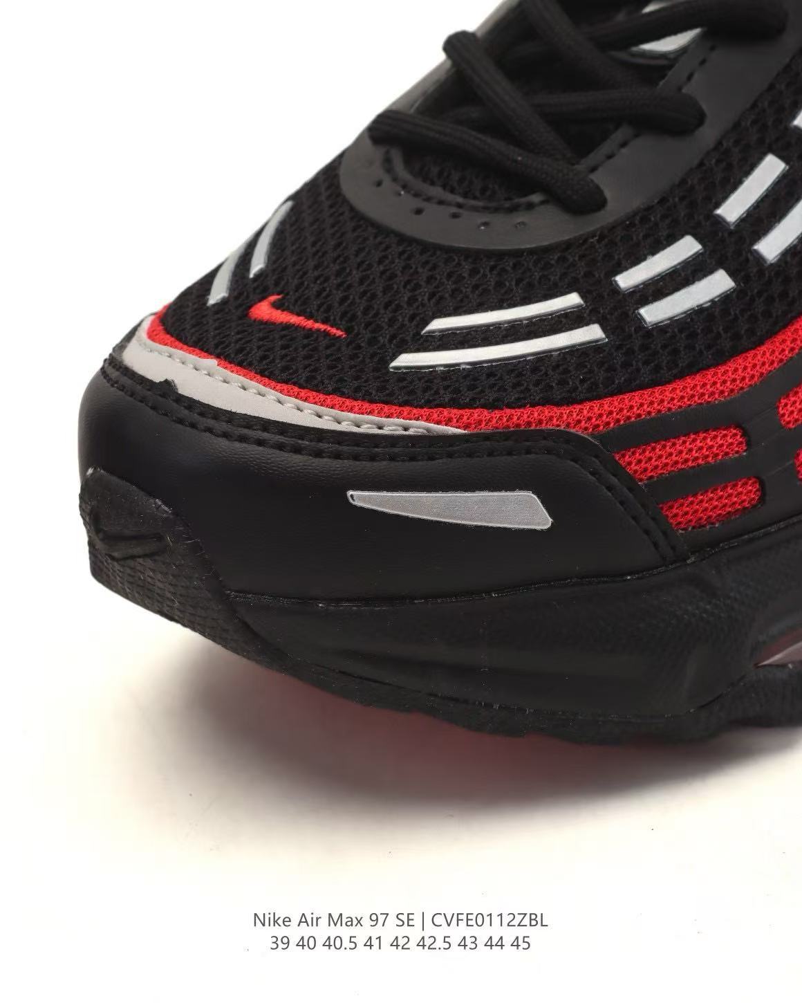 Nike Air Max 97 SE Sneakers in Black Red CVFE0112ZBL - product image from the listing.