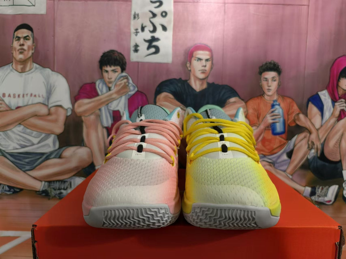 Pink and Yellow Nike Basketball Sneakers - product image from the listing.