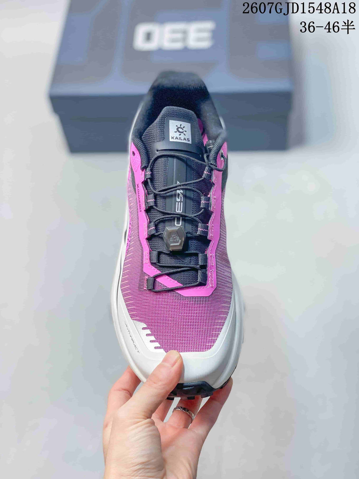 Kailas FUGA DU 2 Trail Running Shoes in Pink White Black - product image from the listing.