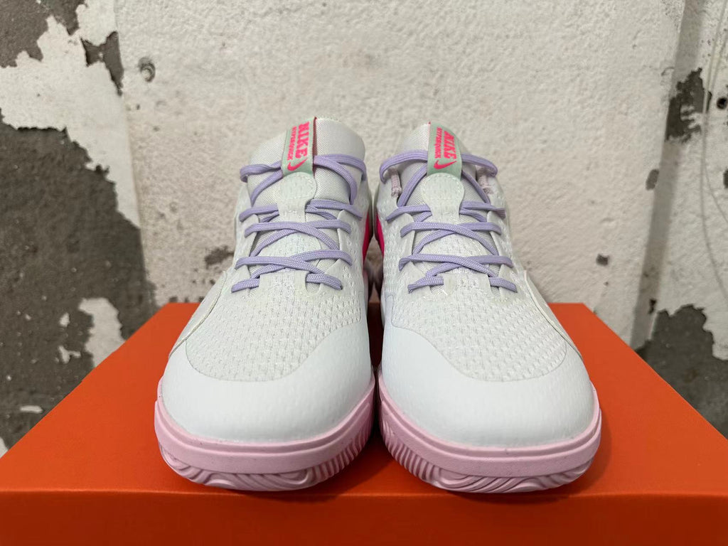 Nike Basketball Shoes in White Pink - product image from the listing.