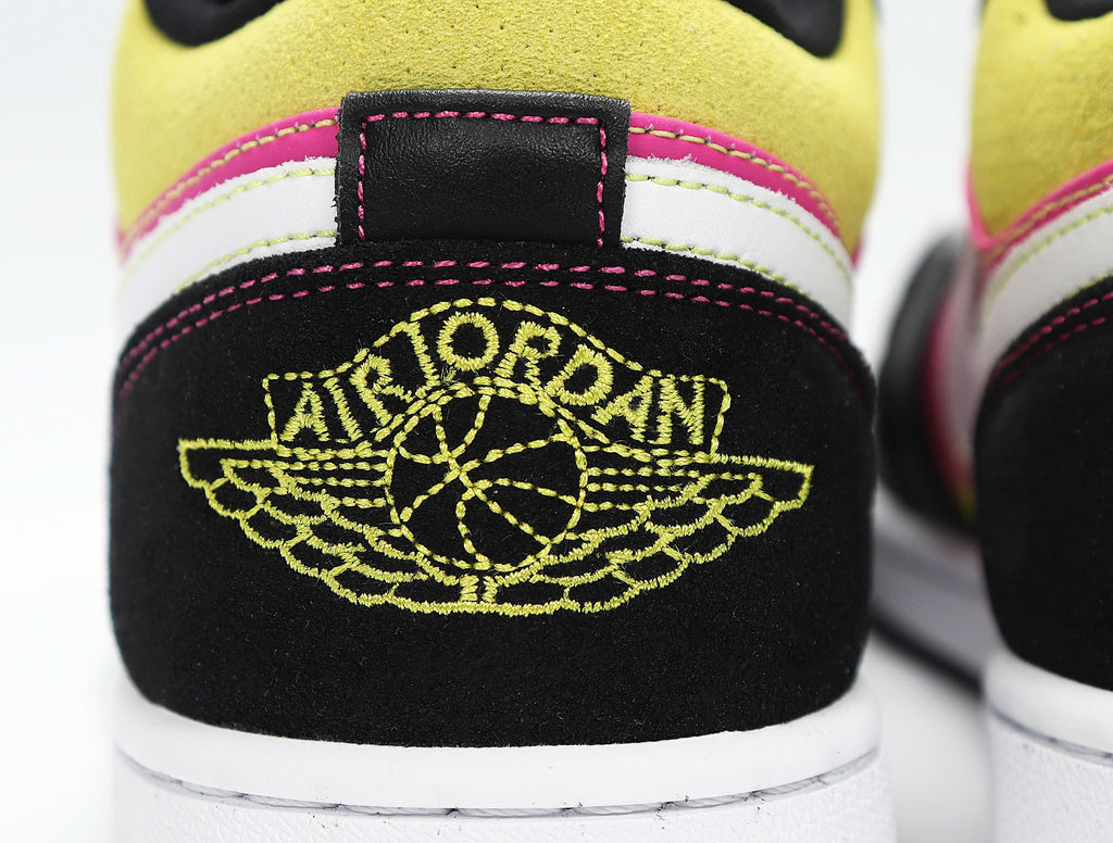 Nike Air Jordan 1 Low Sneakers in Yellow Pink Black CW5564-001 - product image from the listing.