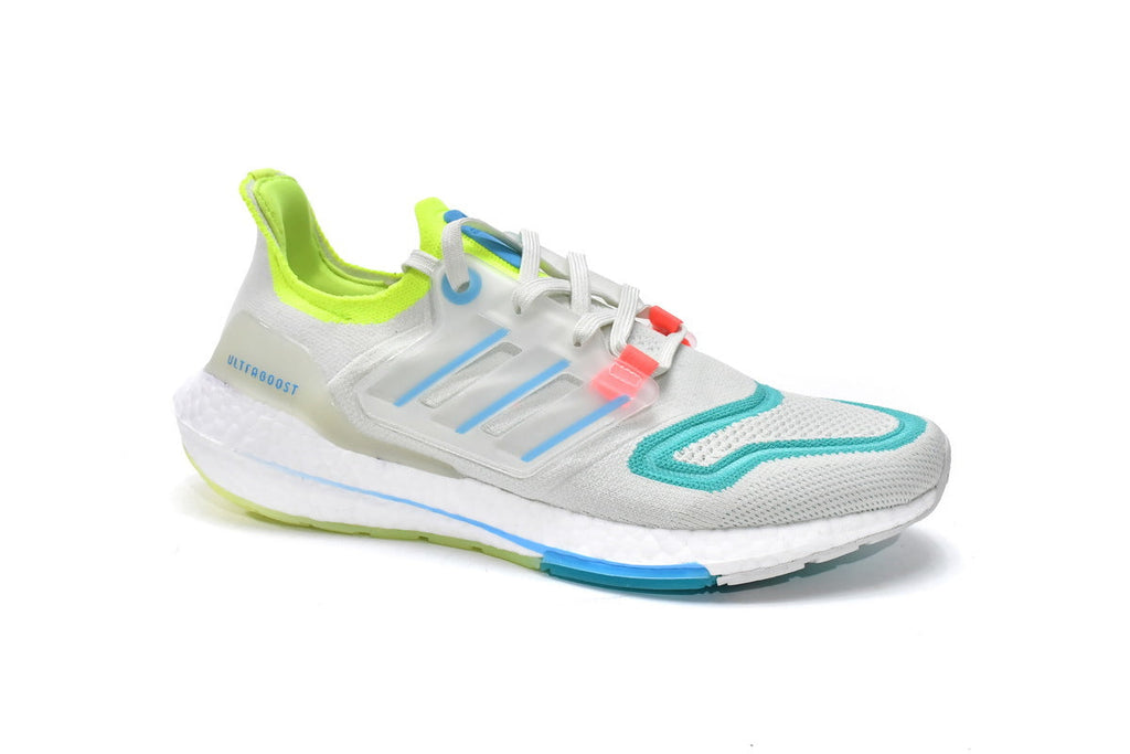 Adidas UltraBoost 22 Running Shoes White Sky Rush in Mint GY8674 - product image from the listing.