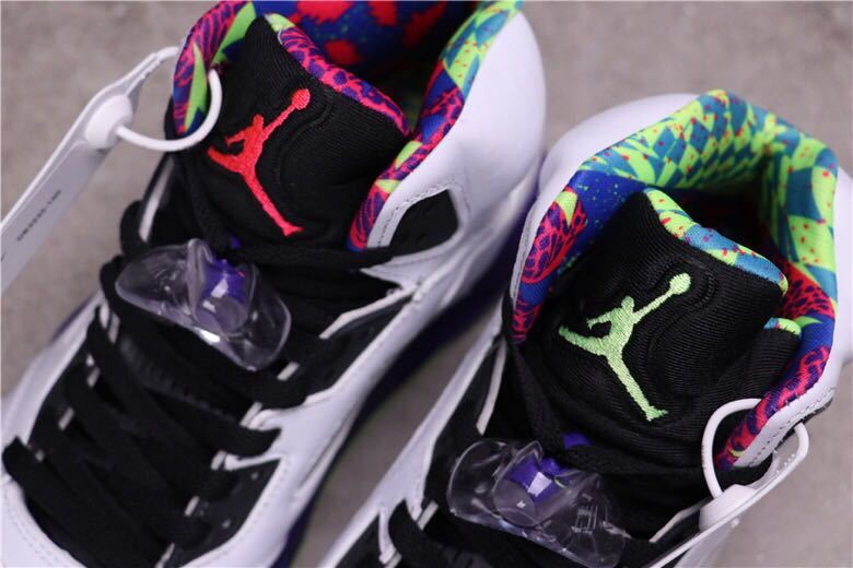 Air Jordan 5 Alternate Bel-Air Sneakers in White Purple DB3335-100 - product image from the listing.