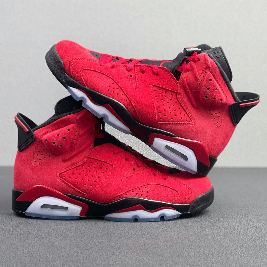 Air Jordan 6 Retro Toro Sneakers in Red and Black CT8529-600 - product image from the listing.
