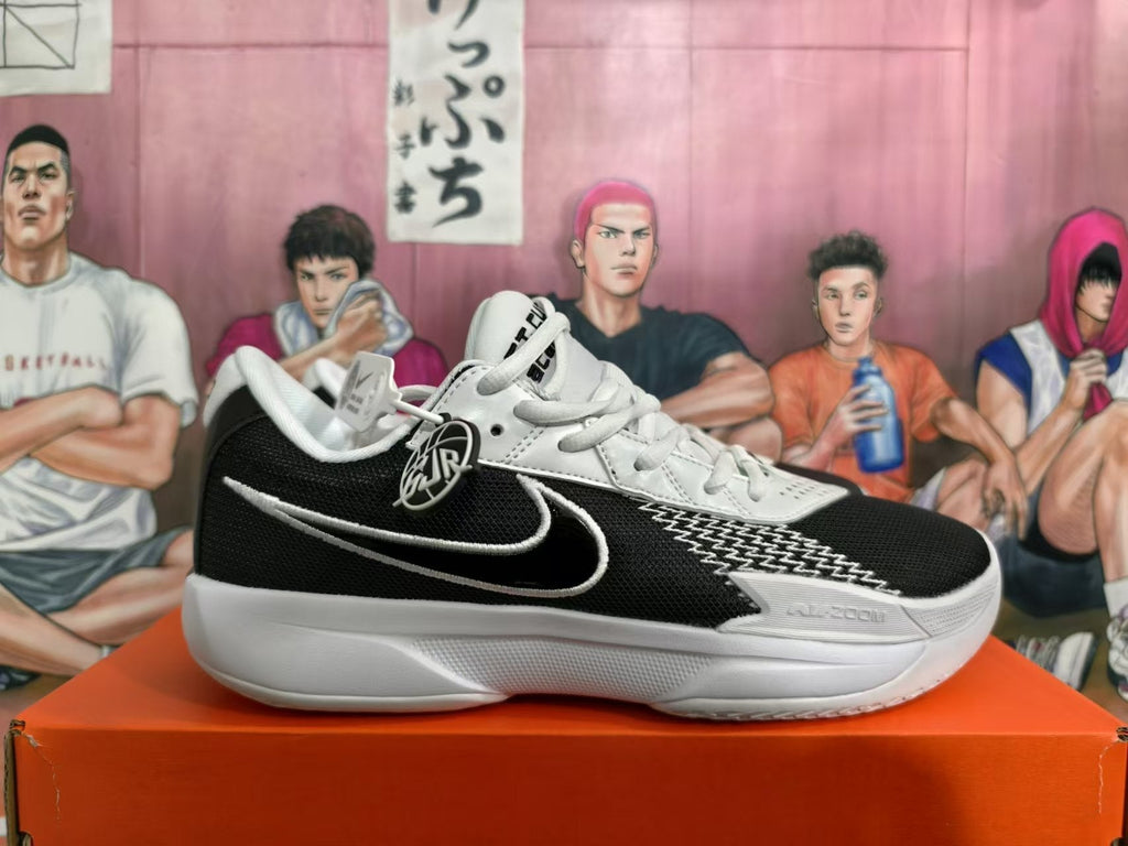 Nike GT Cut Academy Basketball Shoes, in Black and White - product image from the listing.