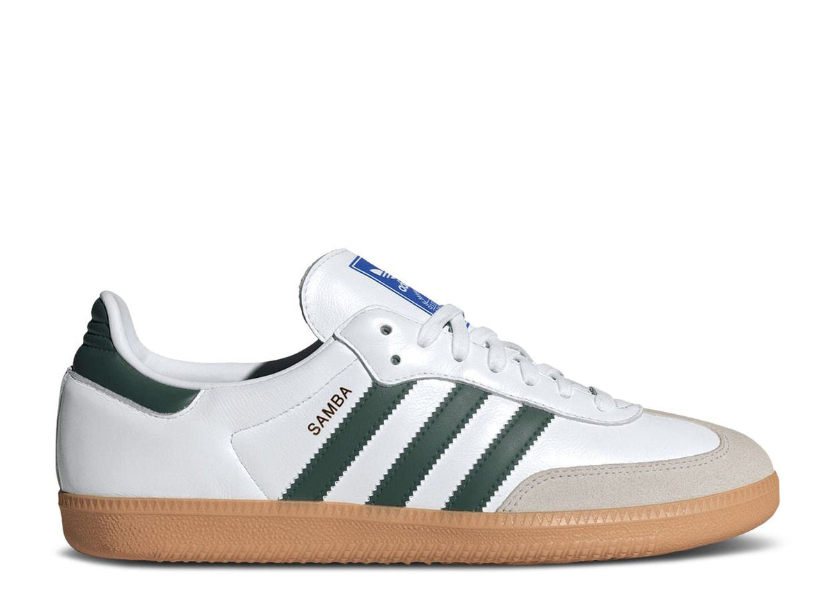 Collegiate Green White Adidas Samba - product image from the listing.