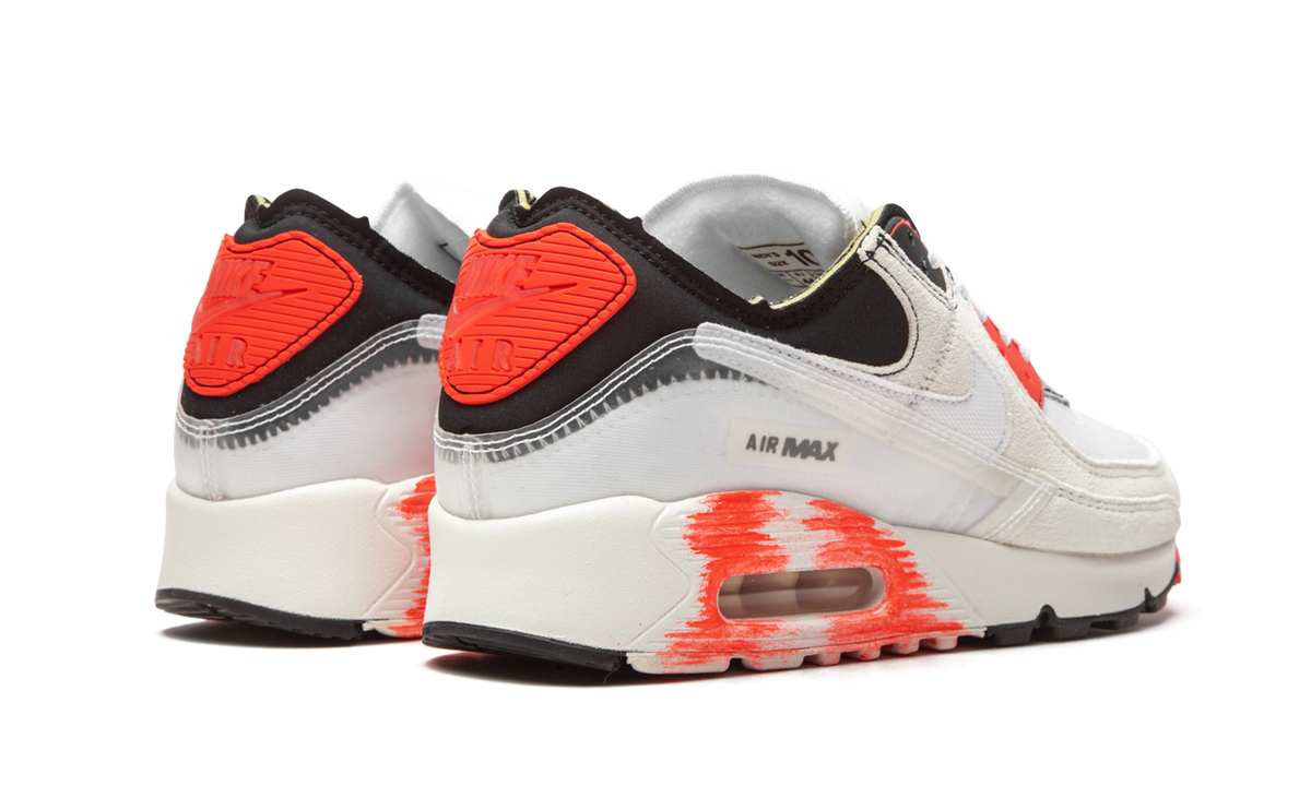 "Archetype - Bright Crimson" Air Max 90 DC7856 100 - product image from the listing.