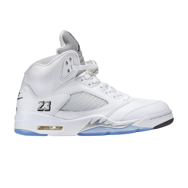 Jordan 5 - White Metallic - product photo shown in the listing for this item.