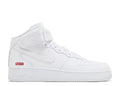 White Supreme Air Force 1 Mid - product image from the listing.