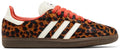 Preloved Red Leopard Adidas Samba - product image from the listing.