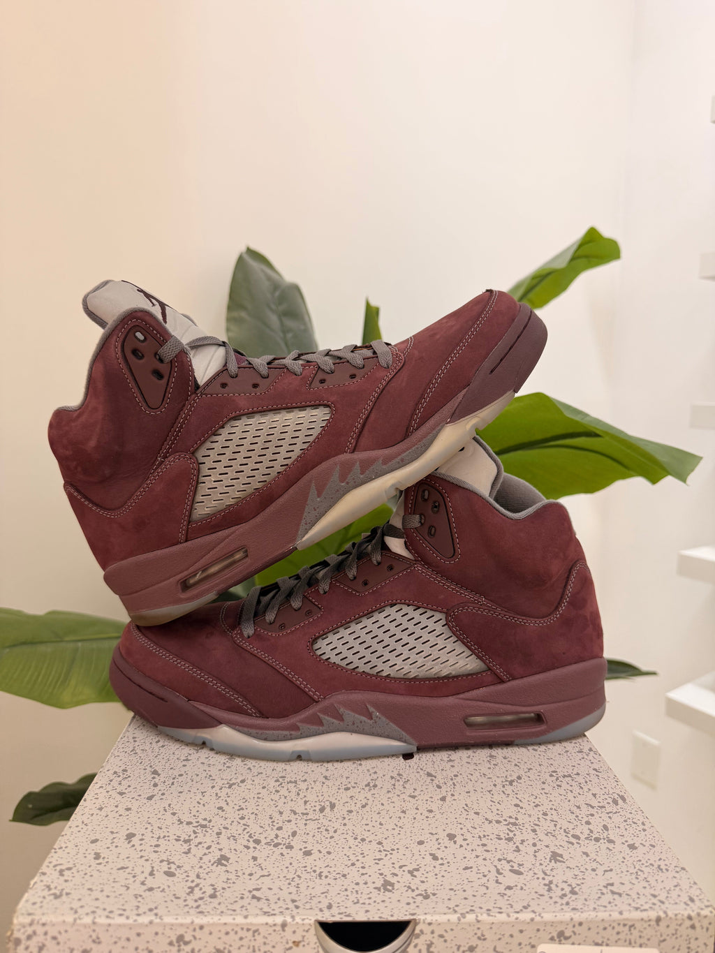 Jordan 5 - Burgundy - product photo shown in the listing for this item.
