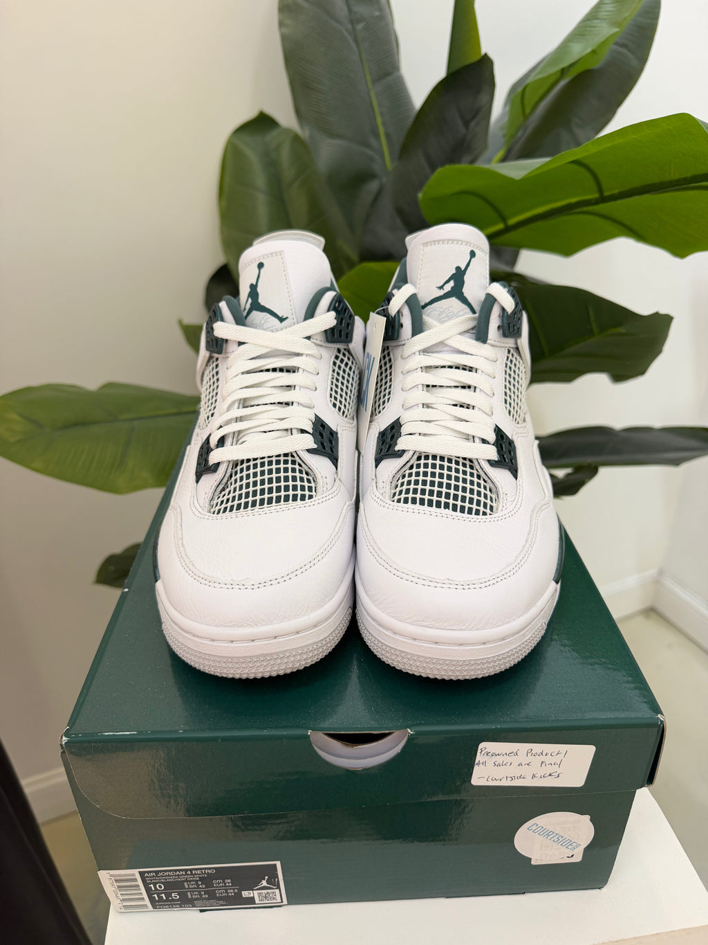 Jordan 4 - Oxidized Green - product photo shown in the listing for this item.