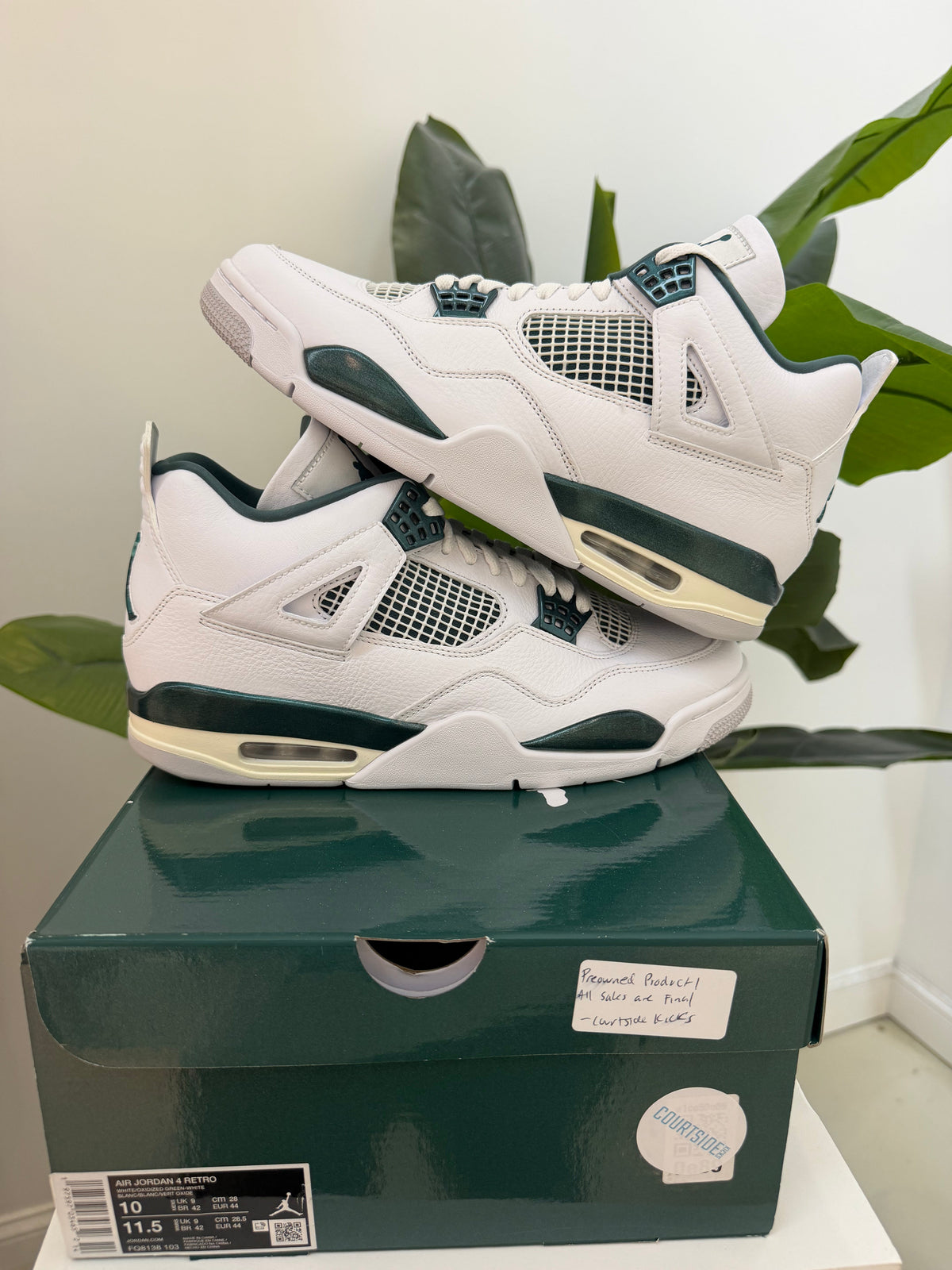 Jordan 4 - Oxidized Green - product photo shown in the listing for this item.