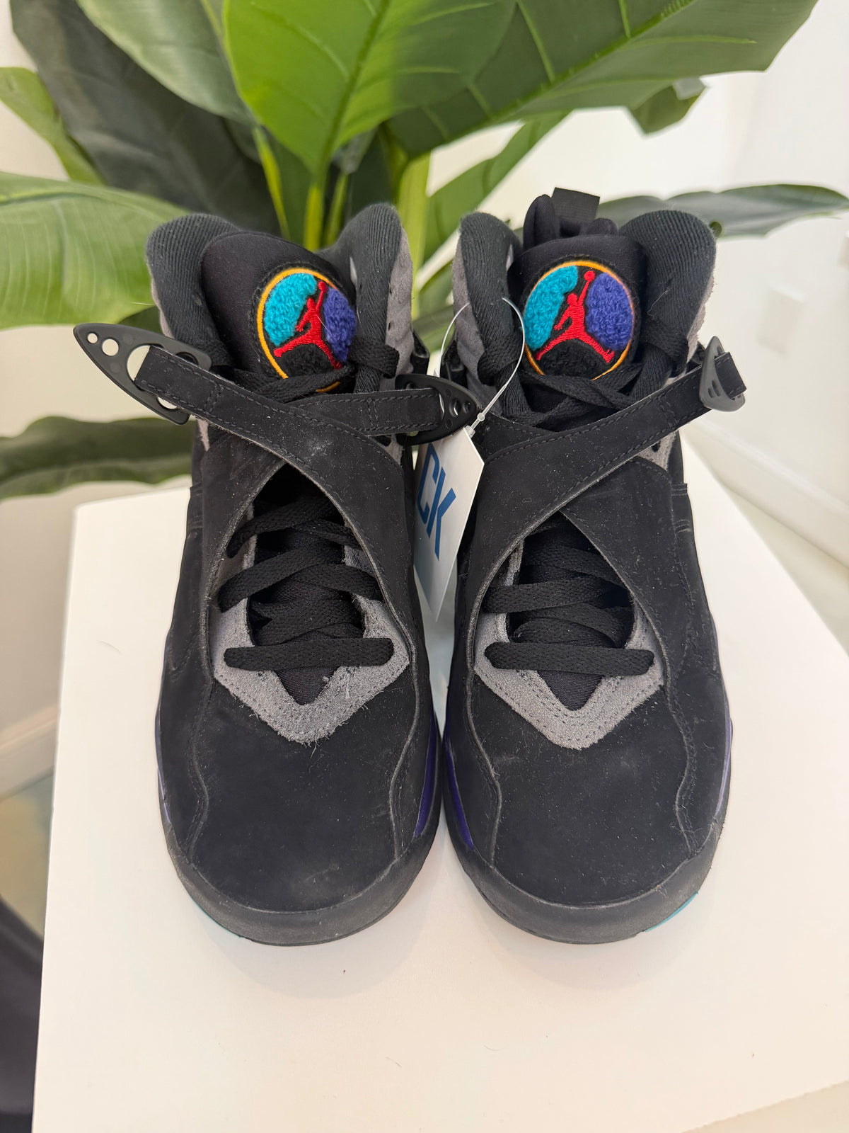 Aqua Jordan 8 (2025) - product photo shown in the listing for this item.