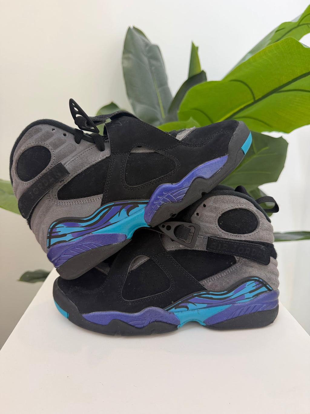 Aqua Jordan 8 (2025) - product photo shown in the listing for this item.