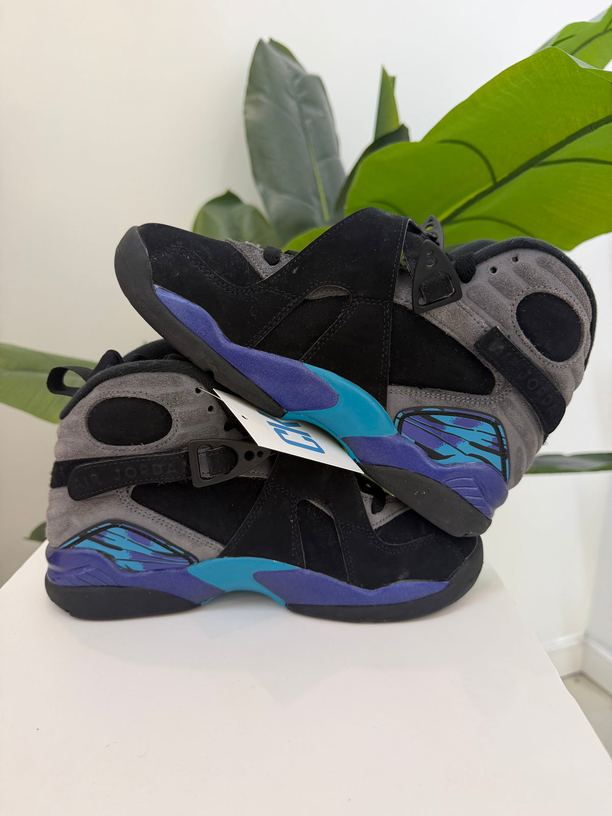 Aqua Jordan 8 (2025) - product photo shown in the listing for this item.