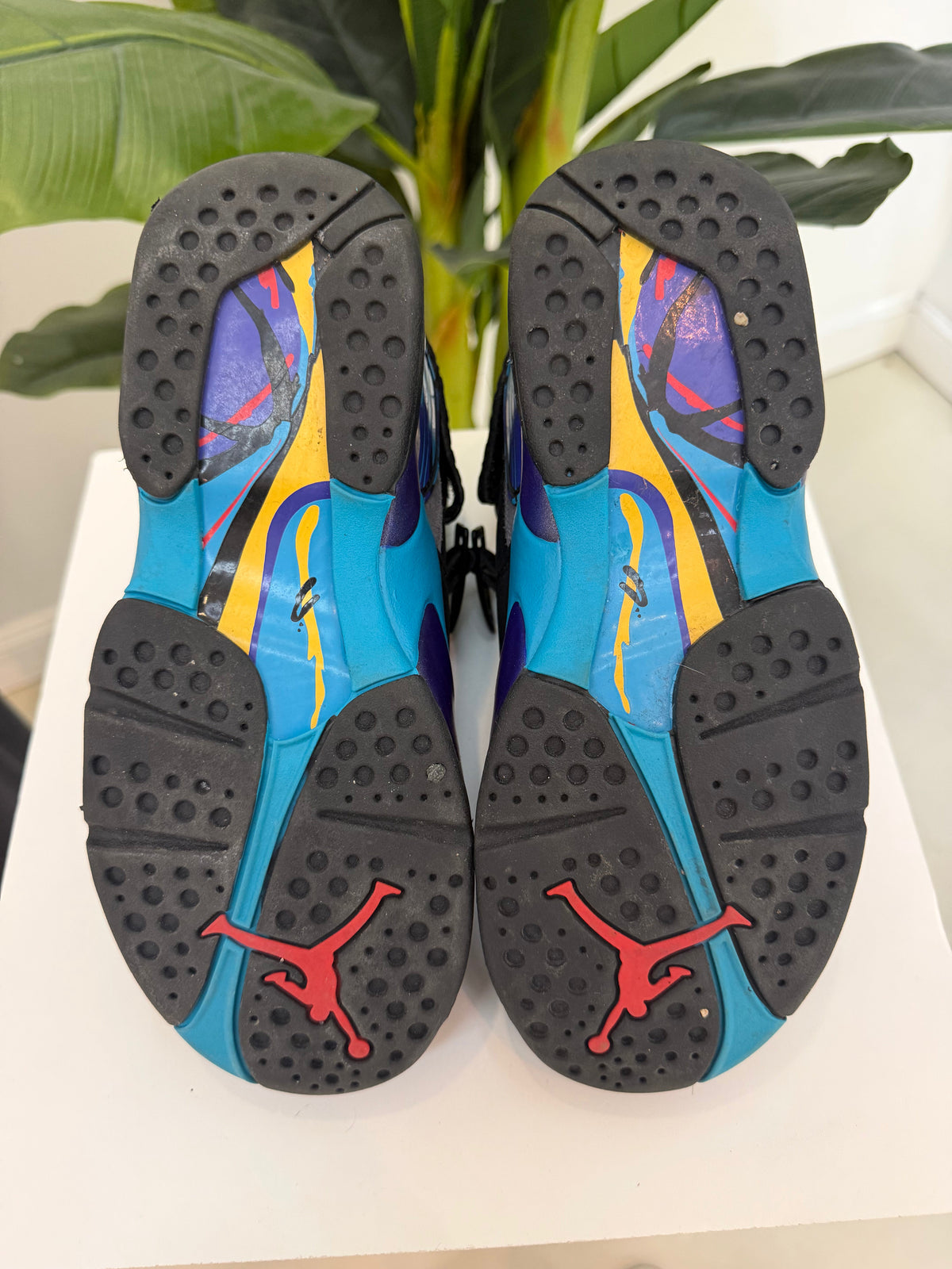 Aqua Jordan 8 (2025) - product photo shown in the listing for this item.