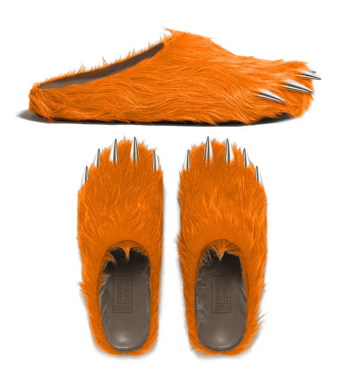 Bravest Bear Claw Mules in Orange - product image from the listing.