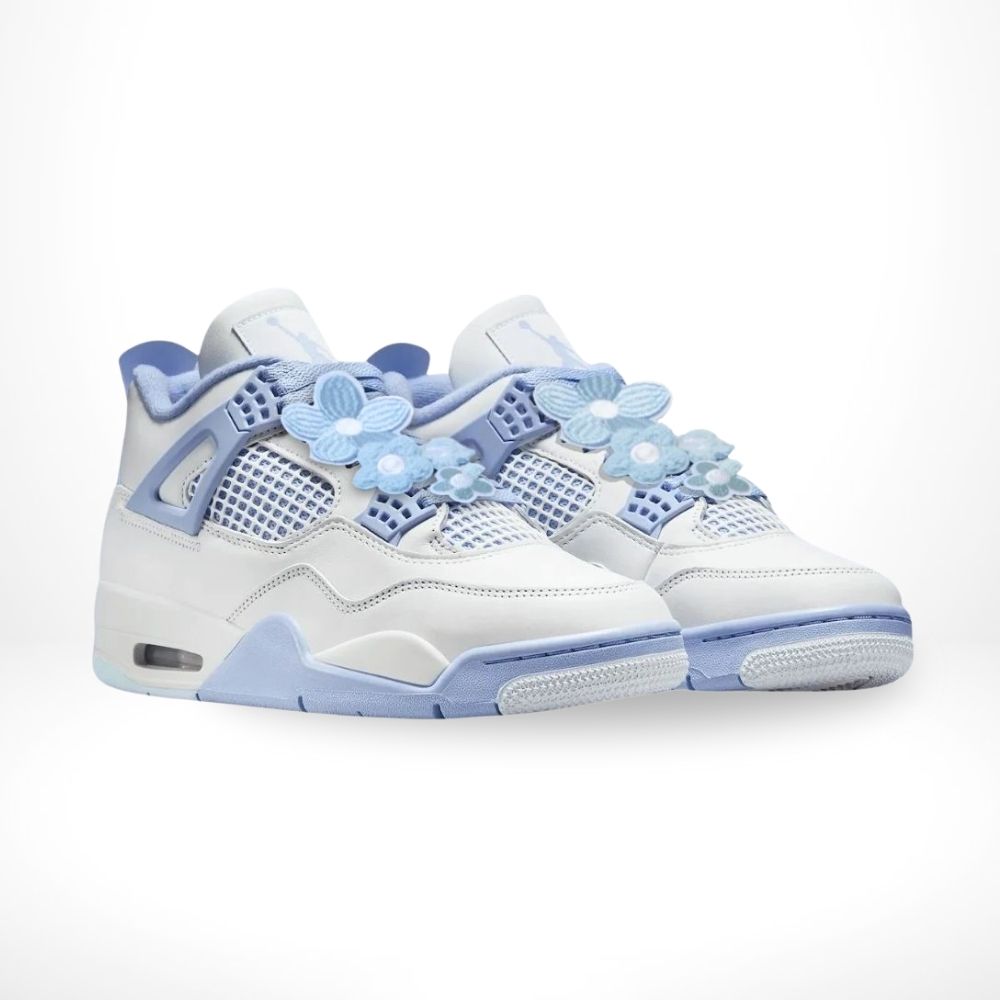 Air Jordan 4 Retro Forget Me Not in White Blue - product image from the listing.