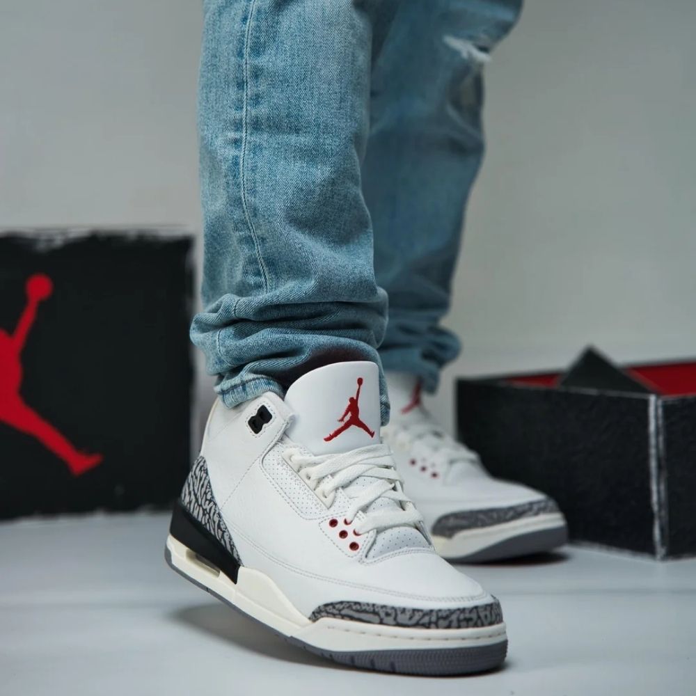 White Cement Reimagined - Air Jordan 3 Retro - product image from the listing.